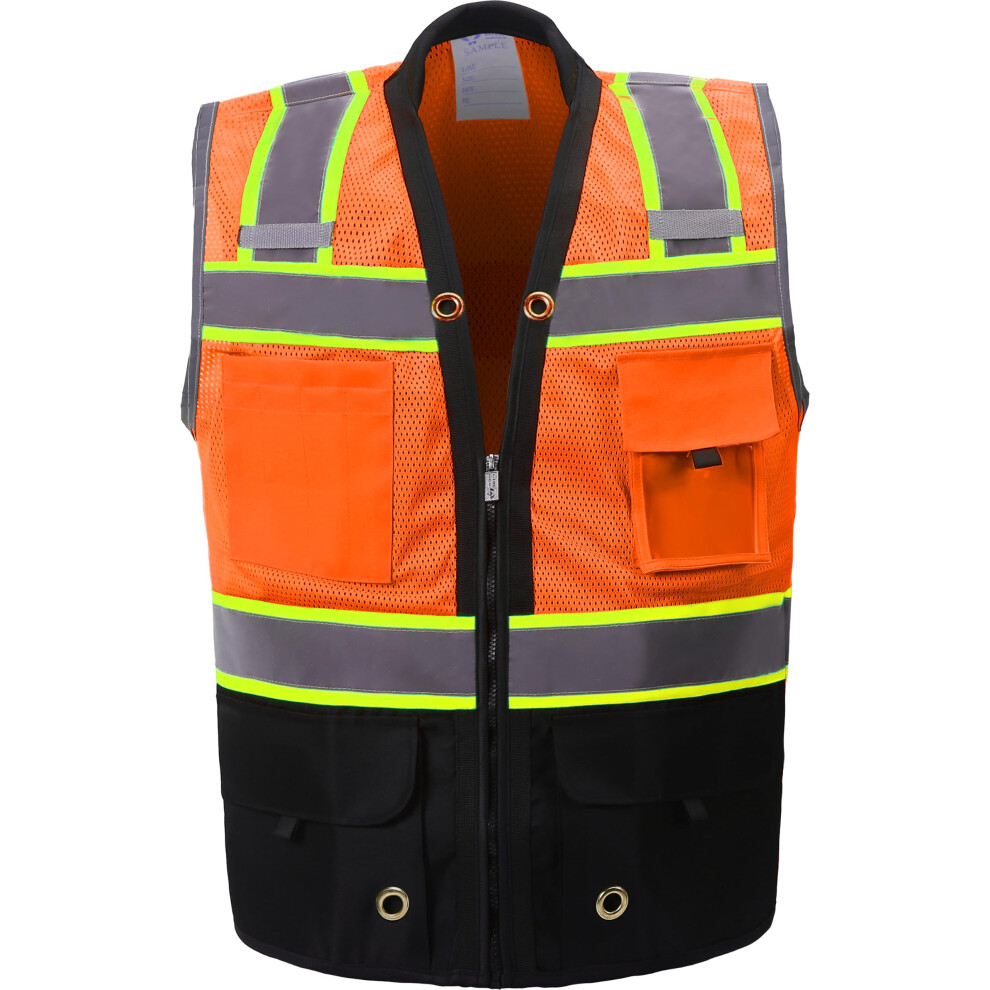 Shine Bright Safety Vest - High Visibility with Reflective Straps and Pockets - Premium Soft Durable and Breathable - ANSI CLASS 2 (Size X-Large-image-OPC-PN9C9C7-NEW