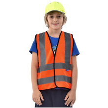 AYKRM Orange Warnweste für Kinder, reflektierende Warnweste für Kinder