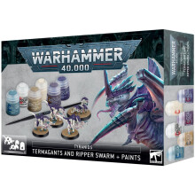 Warhammer 40,000: Tyranids: Termagants and Ripper Swarm + Paints Set (60-13)