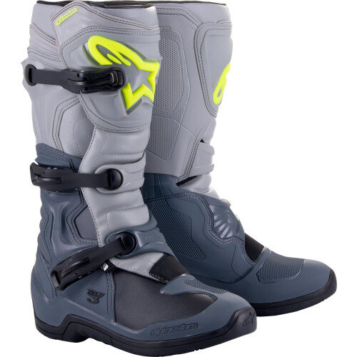 Alpinestars Tech 3 Motocross-Stiefel (Dunkelgrau/Hellgrau/Schwarz, 11)
