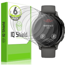 IQShield 6 Pack voor Garmin Venu 3S Screenprotector: Doorzichtige TPU-film Luchtbelvrije installatie Krasbestendig Case-vriendelijk HD Helderheid voo