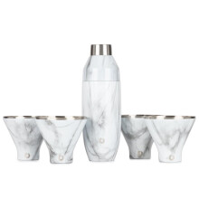 SNOWFOX Shaker cocktail en acier inoxydable isol sous vide de qualit suprieure et 4 verres Martini, accessoires de bar pour la maison, ml