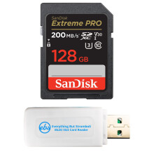 SanDisk Extreme Pro 128 GB UHS-I SDXC-hukommelseskort fungerer med Sony spejll?st kamera ZV-E1 (SDSDXXD-128G-GN4IN) U3 V30 4K UHD-pakke med (1) E