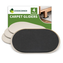 COVERCORNER Furniture Sliders for Carpet 16 PCS - 2 1/2 inch Furniture Moving Slider Chair Legs Floors Protectors Furniture Movers Sliders - Move You