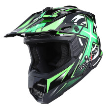 1Storm Jeugd kindermotorcrosshelm BMX MX ATV crossmotorhelm tiener racestijl: HF801 Racing groen