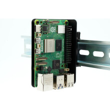 Staffa di montaggio con clip su guida DIN KKSB per Raspberry Pi - Compatibile con Raspberry Pi 5 4B 3B e altri SBC con lo stesso modello di fori