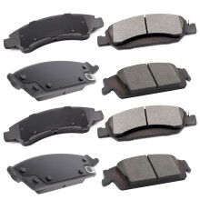 ECCPP D1363-8472 D1707-8930 Set pastiglie freno a disco anteriori semimetalliche e posteriori in ceramica adatte per Cadillac Escalade 2015-2019