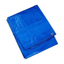 Tarps Now Telo in plastica resistente da 6x8 piedi - Telo in polietilene blu Copertura impermeabile da 6 MIL con occhielli in alluminio Bordi rin