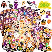 Halloween Stickers 980Pcs Diverse Halloween Stickers voor Kinderen, Feestfavorieten