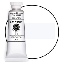 DA VINCI PAINTS Professionele kunstenaar olieverf zinkwit 37 ml