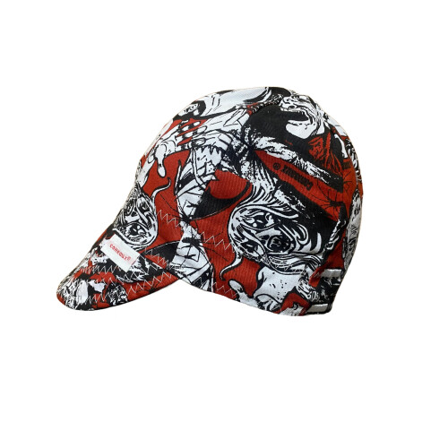 Comeaux Caps Reversible Welding Cap - Vintage Monsters (US Numeric 7 5/8 Red) 1