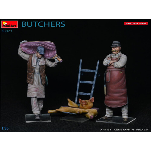 Miniart 38073 Butchers 1:35 Figures Model Kit 1