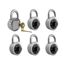 DuoTyga Padlock 6 Pack yhdistelm ja avainmusta lukko tykalulaatikolle koulun ja kuntosalin kaappi tyntekijlle ruostumatonta terst