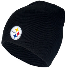 Reebok Pittsburgh Steelers Kinder Zwart Cuffless Beanie Hoed - NFL Jeugd Knit Skull Cap