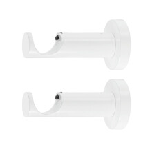 Ivilon mennyezeti vagy falra szerelheto fggnyrd-tartk 7/8 s 1 hvelyk tmroju fggnyrudakhoz. Set of 2. Color White