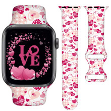 YAGEDOVIU San Valentino Cinturino Compatibile per Orologio 38mm 40mm 41mm per Donna Vacanza Carino Morbido Cinturino Sportivo Sostituzione Smartw