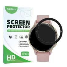 Kompatybilny z Aemus dla ochraniacza ekranu Garmin Venu 3S (3 szt.) Inteligentny zegarek 3D Folia ochronna o pełnym pokryciu