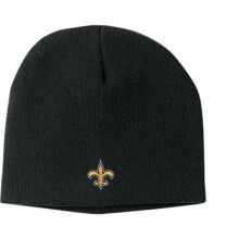 New Orleans Saints Kinderen/Zwarte Cuffless Beanie Hoed - NFL Jeugd Skull Cap