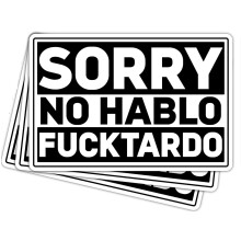 3 Stück Sorry No Hablo Funny Hard Hat Aufkleber Helmaufkleber 2,5 Zoll – Construction Labourer Union Funny Hard Hat Aufkleber