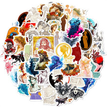 Samolepky reck mytologie 60ks Postavy reck mytologie Samolepky na lhev s vodou Balen vinylovch drku na prty Dekor Laptop Notebook Obtisk na za