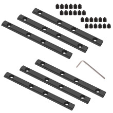 6set Nero Linea Retta Interno Connettore Staffa Giunta Lunghezza 7 Pollici con Viti M6 per Serie 30x30 Profilo di Estrusione di Alluminio Slot 8m
