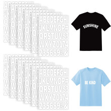 612 PCS 12 Ark Lättnad Bokstäver för Kläder 2 Tum Vinyl Stora Bokstäver och Siffror