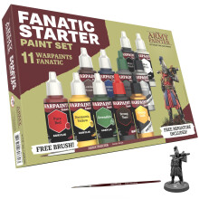 The Army Painter Warpaints Fanatic : Starter Set Combo 11 peintures: 7 couleurs acryliques 2 mtaux 1 lavage 1 apprt appliquer au pinceau 1 p