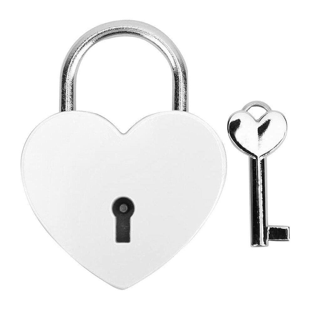 Treasure Chest Padlock Mini Love Heart Shaped Metal Lock Colorful Diary Book Security Padlock With Key For Jewelry Box Purse Handbag Cabinet Lockers 792483970412
