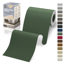 OAZ Cinta de reparacin de lona autoadhesiva, parches de tela verde militar para muebles, 4 x 79 pulgadas, parche de reparacin de lona impermeab
