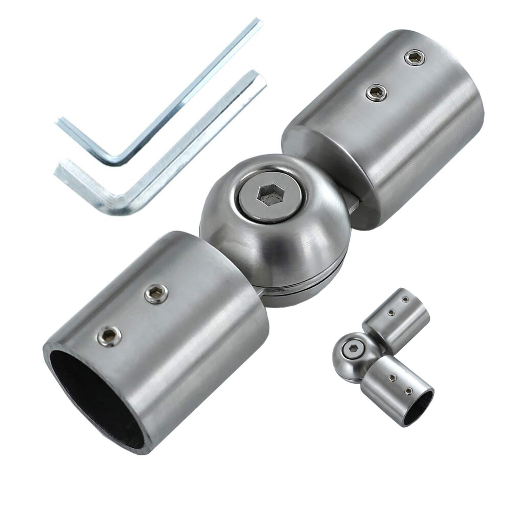 1"""" Window Corner Curtain Rod Connector 1 Pcs Silver Adjustable Curtains Pole Hinged Elbow Rods Extender For Bay Window Curtain Rods Or Corner Drape 705735984501