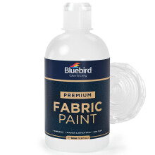 BLUEBIRD Stoffenverf Wit 16,9 Fl Oz - Permanente Stoffenverf voor Kleding Kostuums Halloween Decoraties DIY Ambachten & Meubelstoffering