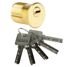 Jeriup Indstiksl?scylinder 1-1/4""""(samlet l?ngde: 32 mm) Satin Messing Kobber (messing) Cylinderl?skerne fordybning Keyway Standard Udend?rs & In