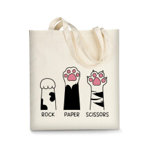 AUSVKAI sac fourre-tout en toile esthtique pour femmes chat mignon sacs en coton en tissu rutilisable pour le Shopping collge plage cadeaux
