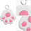 Cat Claw Shape Bluetooth Pet Tracker Tags Real Time Positioning For Keys Wallets Pets Pink 4