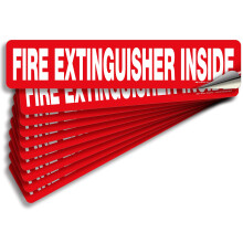 iSYFIX brandslckare inuti dekalskylt - 10-pack 12x2,5 tum - sjlvhftande vinyldekaler laminerade fr UV-vder Repbestndighet fr bilar Lastbil