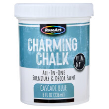 Charmante alles-in-?n meubel- en decoratieverf met krijt - 8oz Cascade Blue Ultra Matte krijtafwerkingsverf Ideaal voor alle technieken, inclusief ve