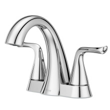 Pfister Willa rubinetto per lavabo da bagno 4 pollici Centerset 2 maniglie 3 fori finitura cromata lucida LF048MALCC