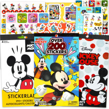 Juego definitivo de pegatinas de Mickey Mouse: paquete de suministros para fiestas de Disney con ms de 800 pegatinas con Mickey y Minnie Mouse D