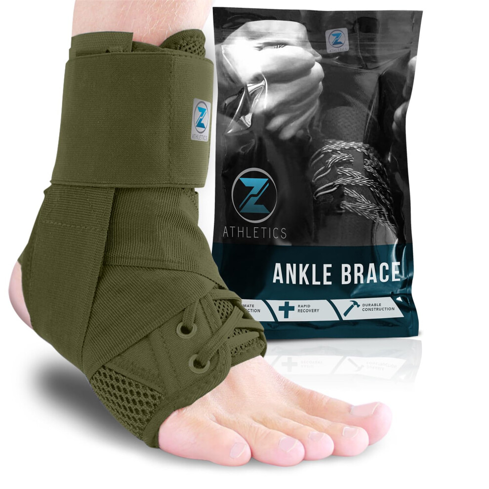 Z Athletics Zenith Ankle Brace Lace Up Adjustable Support - For Running Basketball Injury Recovery Sprain! Ankle Support For Men Women And Chil