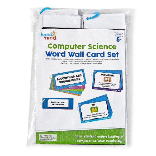 hand2mind Informatik-Wort-Wandkarten-Set, Computerprogrammierung fr Kinder, Codierung und Robotik, MINT-Aktivitten fr den Unterricht, Technolo