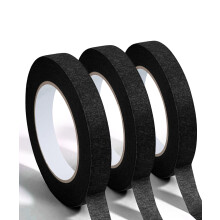 Mr. Pen- Sort afd?kningstape 0,6 tommer bred 3 ruller 50 meter/rulle sort malertape