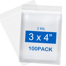 3''x 4'' (Pak van 100) Kleine Plastic Zakken 2 MIL Dikke Poly Ritssluiting Zakken Helder voor Foto Sieraden Bakkerij Lekkernijen Reizen Opslag Verpak