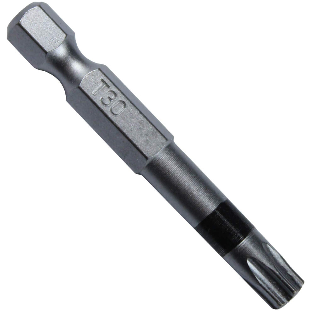 T30 X 2"""" Torx/Star Driver Bit - Color Coded Quick Change Shank Bit For Screws And Fasteners (50) 840129229940