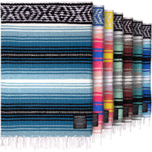 Hydration Nation Authentieke Extra Grote Mexicaanse Deken (70""x50"") - Handgeweven Yoga Serape- Ambachtelijk Falsa Strand Camping Picknick Buiten