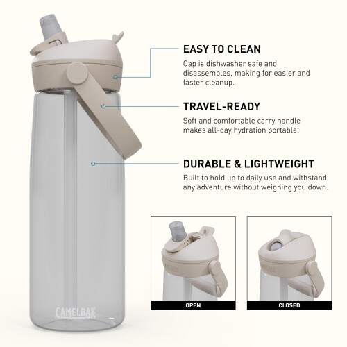CamelBak (clear) Camelbak Thrive 750ml Flip Straw spill proof drinking bottle - 25oz 1