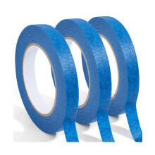 Mr. Pen - Nastro per mascheratura blu scuro largo 0,6 pollici 3 rotoli da 50 metri/rotolo Nastro per pittori blu scuro