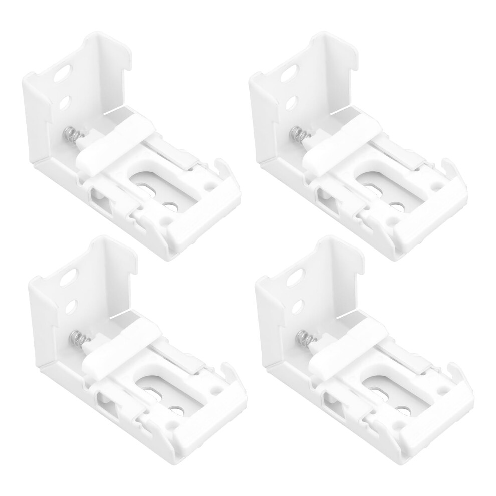 Ototec 4Pcs Roman Blind Spring Brackets Roman Blinds Push Spring Bracket 45X28x25mm For 21Mm Shutters Roller Blind Brackets Fixing White 4894831074981