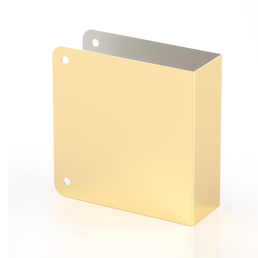 Naubea Door Knob Reinforcement Plate Polished Gold Fits 1-3/4"""" Doors Door Lock And Door Knob Cover Plate Deadbolt Cover Plate Reinforce And Rep 635408118639