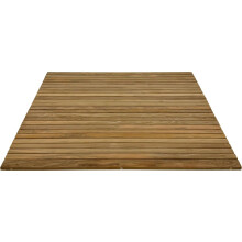 Nordic Teak Saitenmatte aus 100 % massivem Teakholz  fr den Innen- und Auenbereich  rutschfeste Holzplattform fr Sauna, Pool, Whirlpool, Bod
