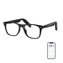 GetD Bluetooth Smart-briller til m?nd og kvinder Anti-bl?t lys AI-overs?tter drevet af ChatGPT 11H Life Voice Control Audio Smart Eyewear til gam